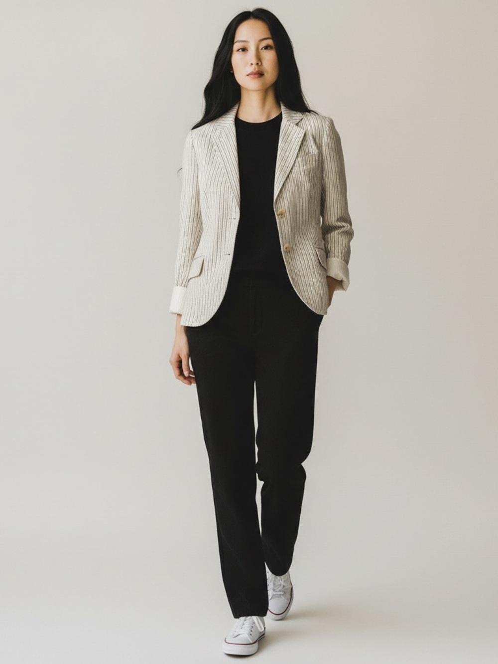 Theory Black Straight-Leg Pants